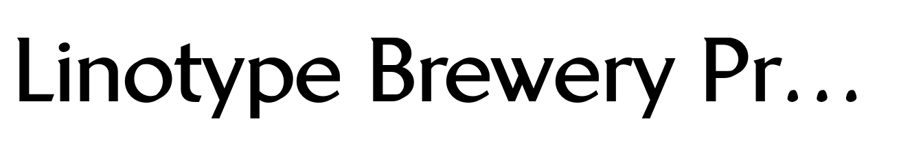 Linotype Brewery Pro Bold